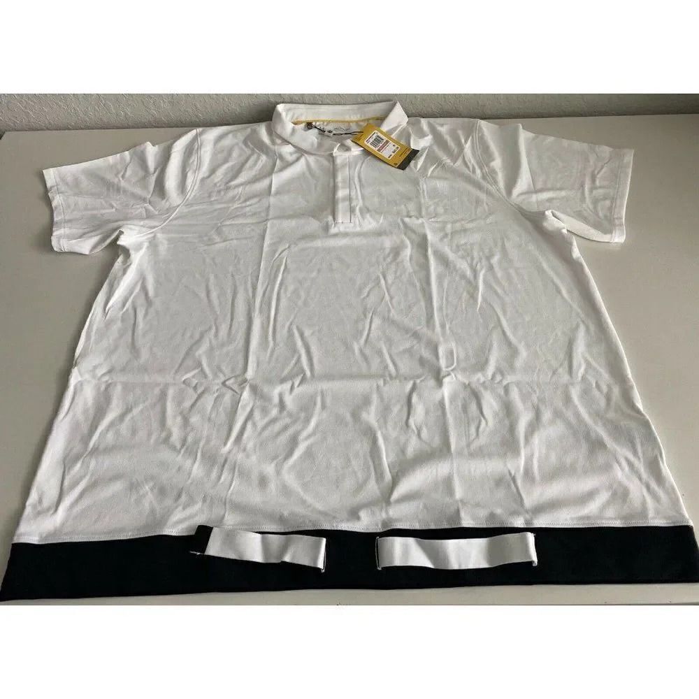 Under Armour Golf Shirt‎ Fitted Curry Course Banned Polo White 1366255 Sz 3XL